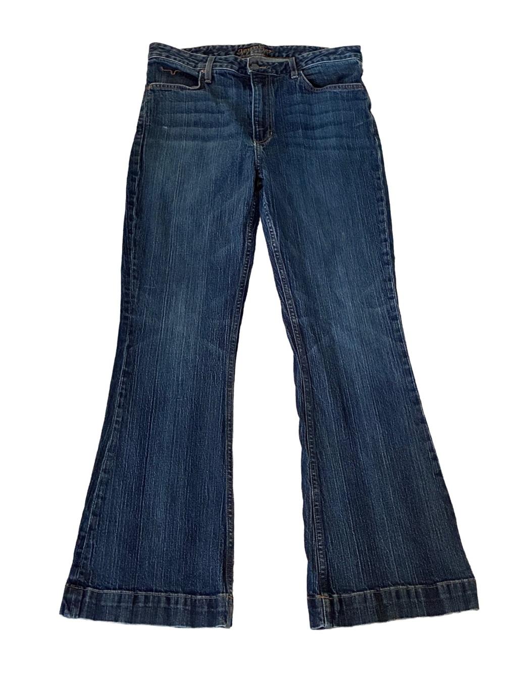 Kimes Ranch Jennifer Women's Dark Wash Blue Denim Flare Jeans Size 12/32